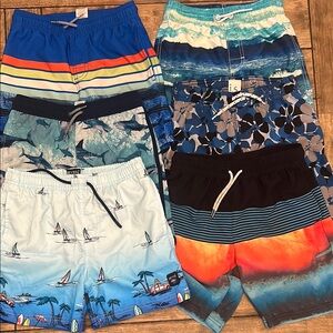 Boys Swimwear Size 8/10/12 - 6 swim trunks / 1 swim shirt / 4 tank tops